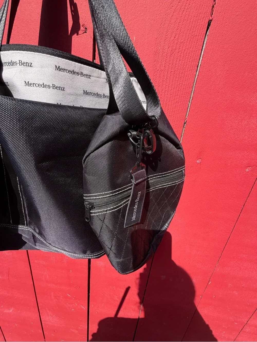 Mercedes Benz Black Mid size Weekender Duffle Bag